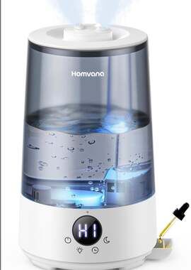 Homvana H101 Ultrasonic Humidifier, 3.6L Top Fill Cool Mist with Aromatherapy &